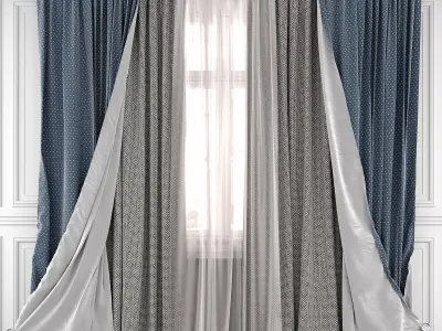 Curtain Set 493C 3D model