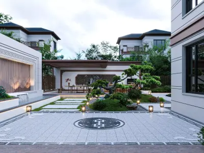 chinese courtyard 3D model