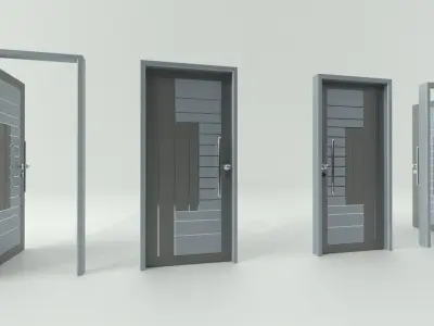 Door sets 9 3D model