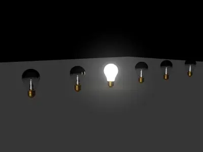 Light buld Low-poly 3D model