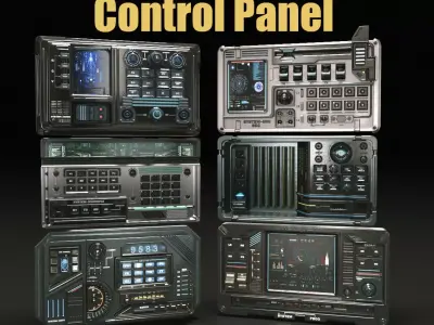 control panel 3D model