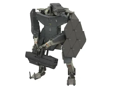 WarBot Assault Pack Low-poly 3D model