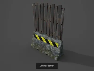 Concrete barriers  3D Model Pack