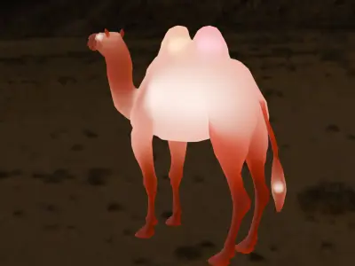 Indirect lighting for camel 3D model