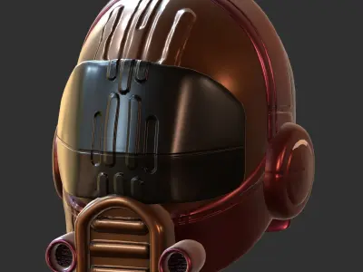 Gas mask helmet 3d model scifi Low-poly 0 Low-poly 3D model