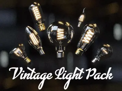 Vintage Light Pack Low-poly 3D model
