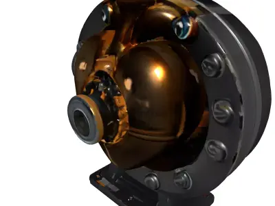 Steampunk Mechanical Heart Engine Model Low-poly 3D model