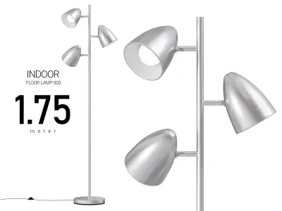 3 Light Tree Floor Lamp 3D model