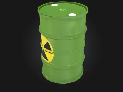 Barrel  Hazardous Waste Containment in 3D Detail 3D model