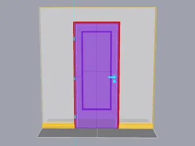 Wooden Door 3D model