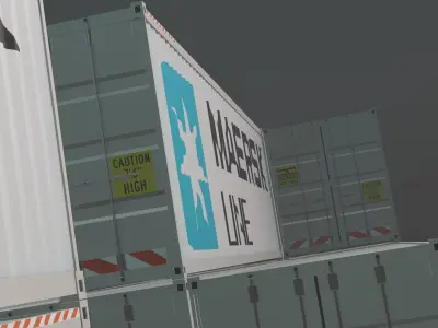 MAERSK Shipping Container Free 3D model