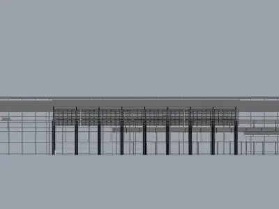 Warehouse collection floor plan of building 3D model
