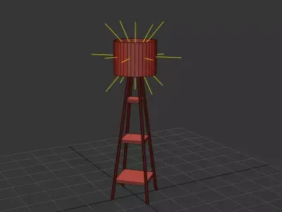 Corner Lamp Free 3D model