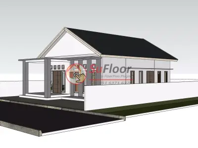 House 8x13m code 542 - Sketchup 3D model 3D model 3D model