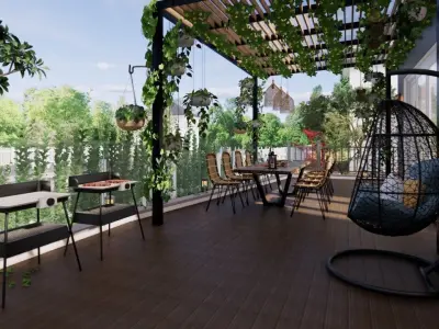 OUTDOOR GARDEN - LANDSCAPE DESIGN 3D model