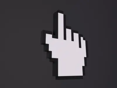 Cursor Hand 3D Model Low-poly 3D model