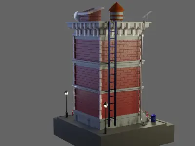 The concept of an animated house Free 3D model