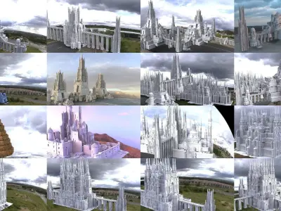 Fantasy Collection 2 castle 3D Model Pack