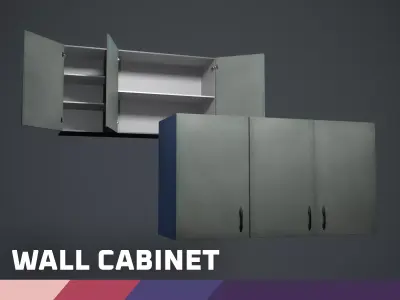 Wall Cabinet Low-poly 3D model get
