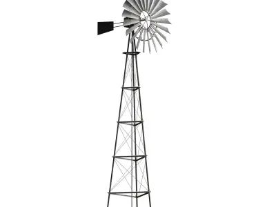 Windmill Windmill Propeller Tower Wind Turbine 3D model