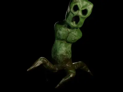 Creeper Minecraft Low-poly 3D model