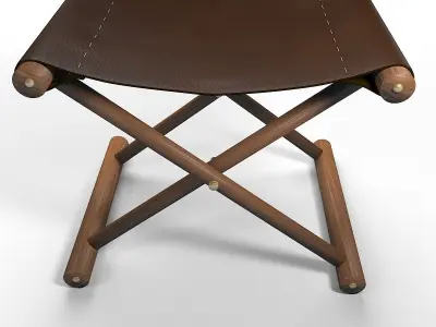 Leather Stool 3D model