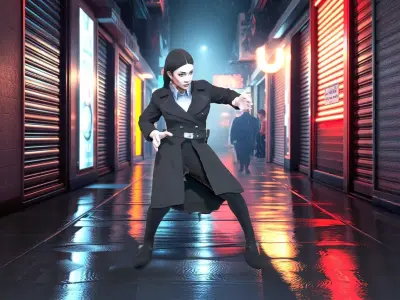 Sleek Corporate Field Agent 3D Character Low-poly 3D model