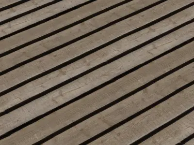 Raised Slatted Deck Boards PBR Texture Texture