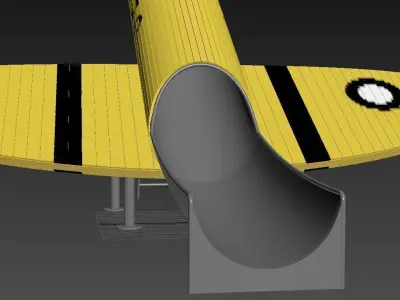 Children outdoor slide play airplane theme playground equipment  3D model