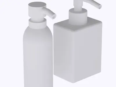 miniature Set of 2 Bathroom soap dispenser  3D print model
