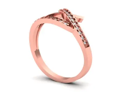 Solitaire Wedding Engagement Women Rings By Pass Ring 3D print model purchase