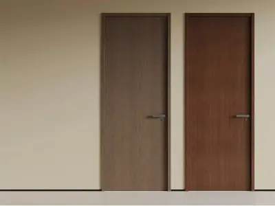 Wooden-door Single-door Bedroom-door 3D model