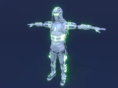 Sci Fi Character Assassin Robot 3D model
