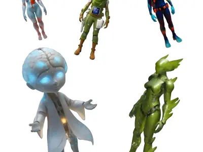 Cosmic Explorers Collection 3D print model