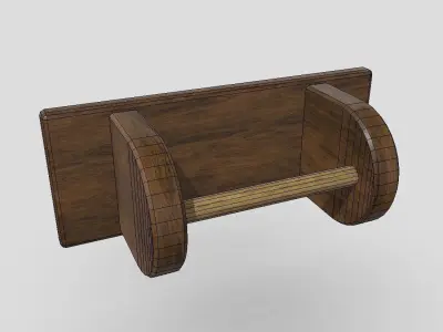 Toilet Roll Holder 5 Low-poly 3D model