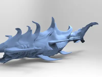 Fantasy Hybrid Shark collection  3D model