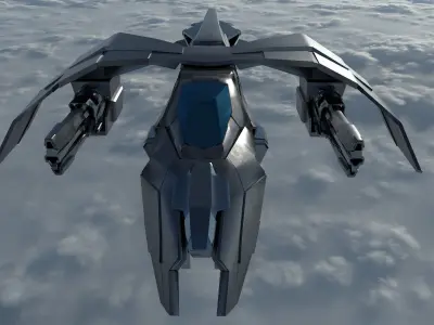 SCI FI WAR FIGHTER   Low-poly 3D model