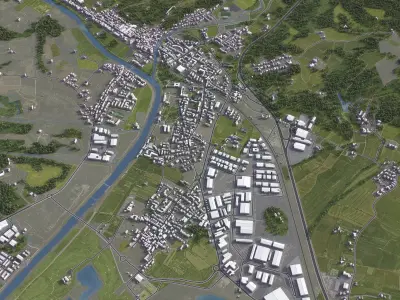 Empoli - 3D City Model Low-poly 3D model