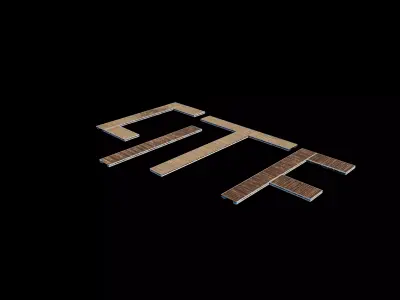  floating docks set  3D model