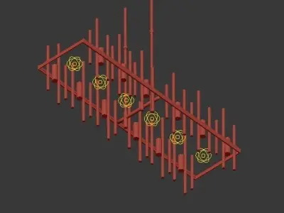 Cityscape Large Linear Pendant 3D model