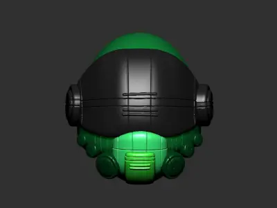 helmet high poly sculpt 3d printable ver 7 3D model 3D model