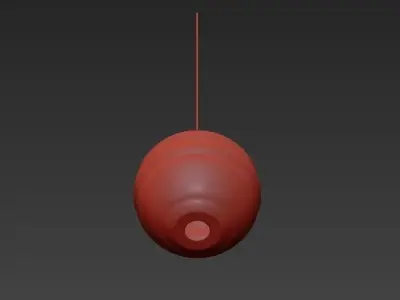 Blown Glass Clear Band Pendant 3D model purchase