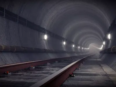 Dark subway  Free 3D model