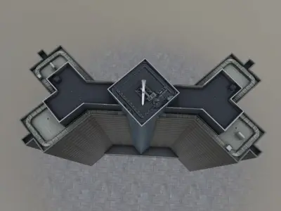 Amsterdam Millenium Tower Low-poly 3D model