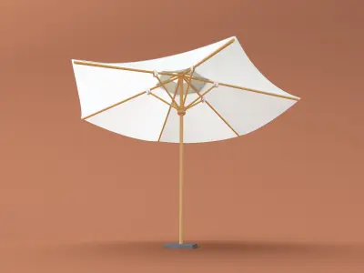 Beach Parasol 03 Low-poly 3D model