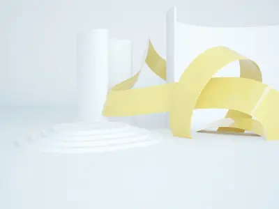 Abstract scene with strap 3D model