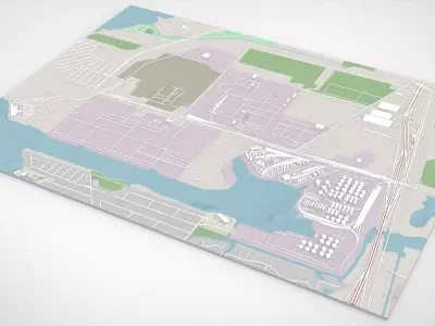 The Barbours Cut Container Terminal Houston Texas USA  Free 3D model