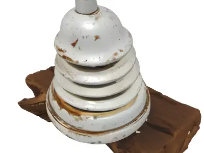 Industrial Rustic Stacked Bell Decor Low-poly 3D model