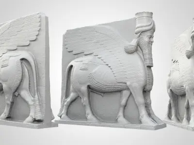 Lamassu Statue 3D print model