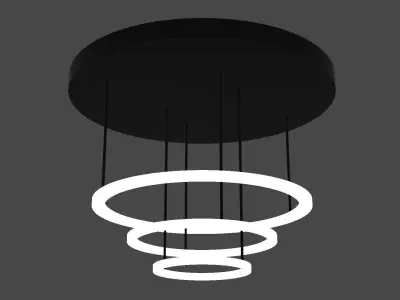 Modern Chandelier Low-poly 3D model
